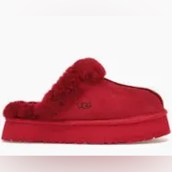 UGG Women's Cozy Knit Slipper Samba Red, Size US 9 - Picture 1 of 7